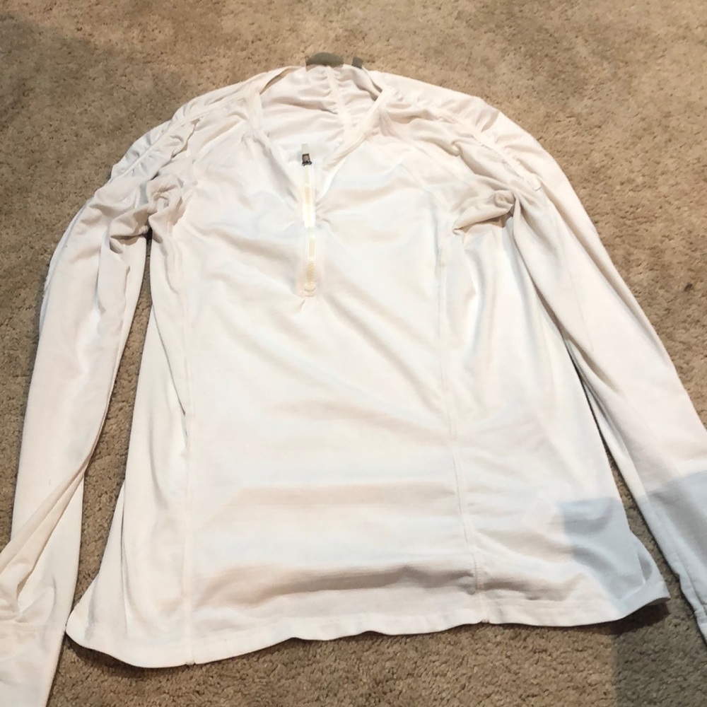 White athleta half zip!
